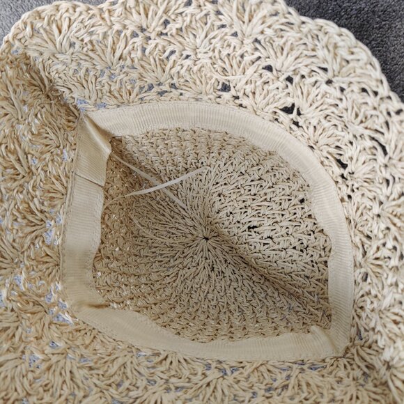 Women's Bucket Hat Summer Beach Cream Cottagecore Bohemian NEW - Picture 4 of 6